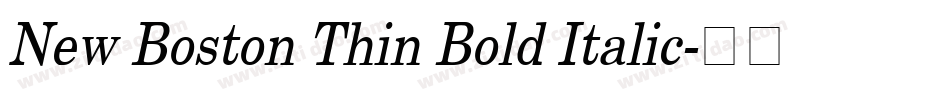 New Boston Thin Bold Italic字体转换